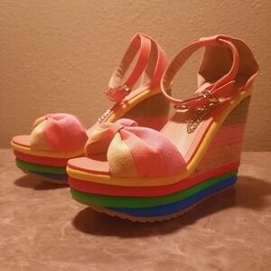 Colorful Wedge Sandals
